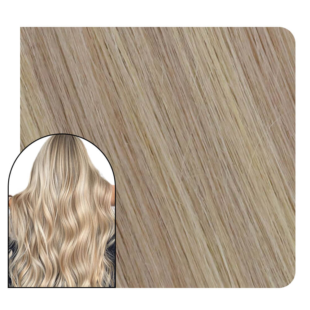 Real Human Hair Bundle 100Gram One Bundle Highlight Pinao Color Ash Brown Mixed with Bleach Blonde Hair Extensions