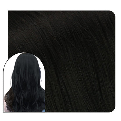 Hair 100% Human Hair I Tip Fusion Virgin Hair Extensions Off Black #1B