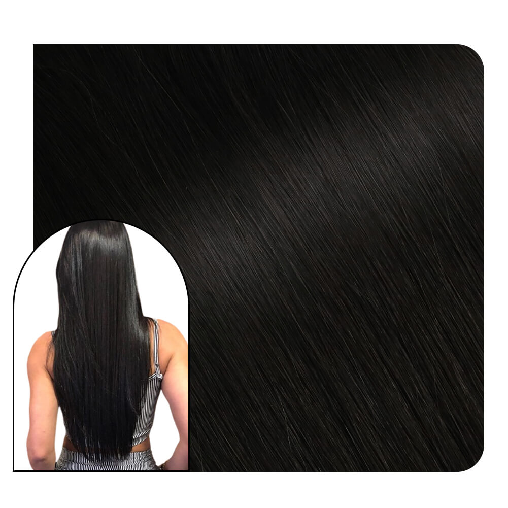 natural black virgin k tip hair extensions for salon