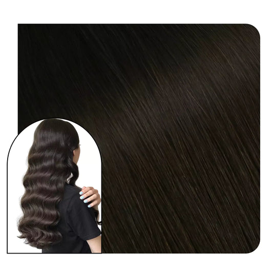 [Utip Upgrade] Virgin K Tip Keratin Hair Extensions Wholesale V-Tip Darkest Brown #2