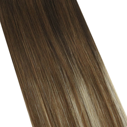 Flat tip Hair Extensions Ombre Three Tones Color for Sale #4/6/613