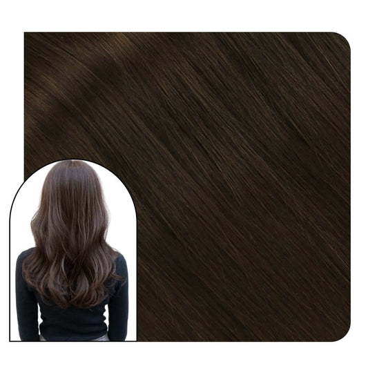 Dark Brown Virgin Hair Keratin Hair Natural I Tip Hair Extensions #4