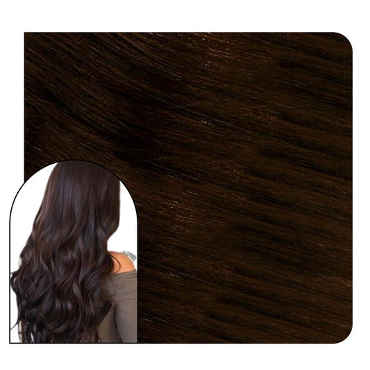 Invisible Seamless Injection Tape Hair Extensions Darke Brown #4