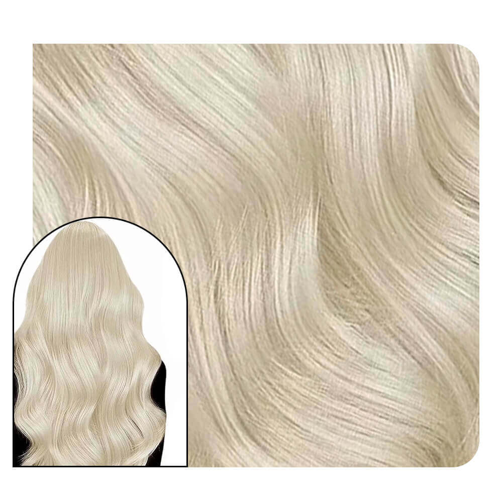 injection tape in hair extensions blonde curly hair