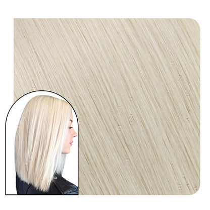 Tape in Hair Extensions Virgin Hair Platinum Blonde Pure Color #60