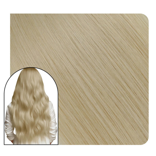 Full Cuticle Virgin Genius Weft Hair Extensions Platinum Blonde #60