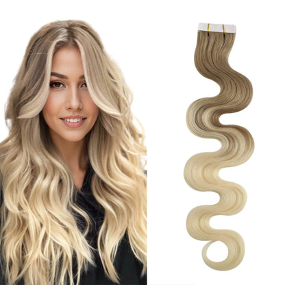 Body Wavy Seamless Injection Tape in Hair Extensions For Women #8/60