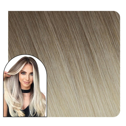 Bundle Hair Brown Mixed Platinum Blonde Color #8/60