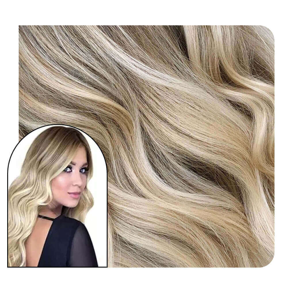 balayage blonde tape in extensions human hair professional curly hair extensions