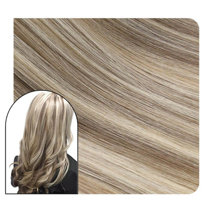 [Virgin+] Tape in Hair Extensions Human Hair Highlight Brown With Blonde #P8/60