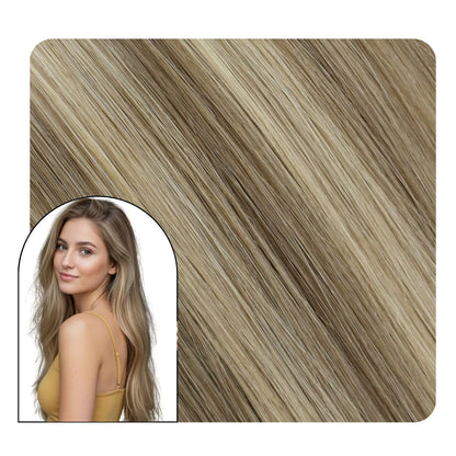 flat pu hole weft hair extensions virgin butterfly weft hair blonde for women