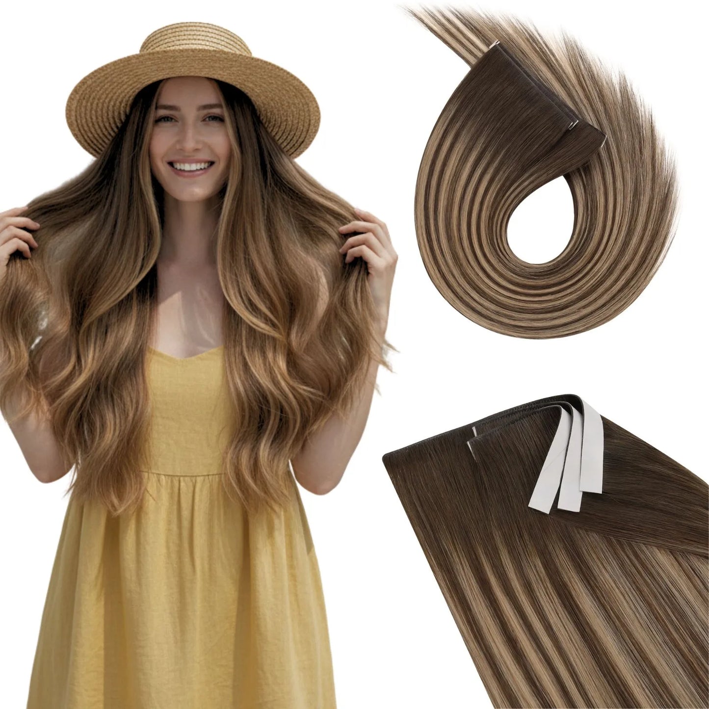 injected tape in weft hair seamless tape ins for thin hair