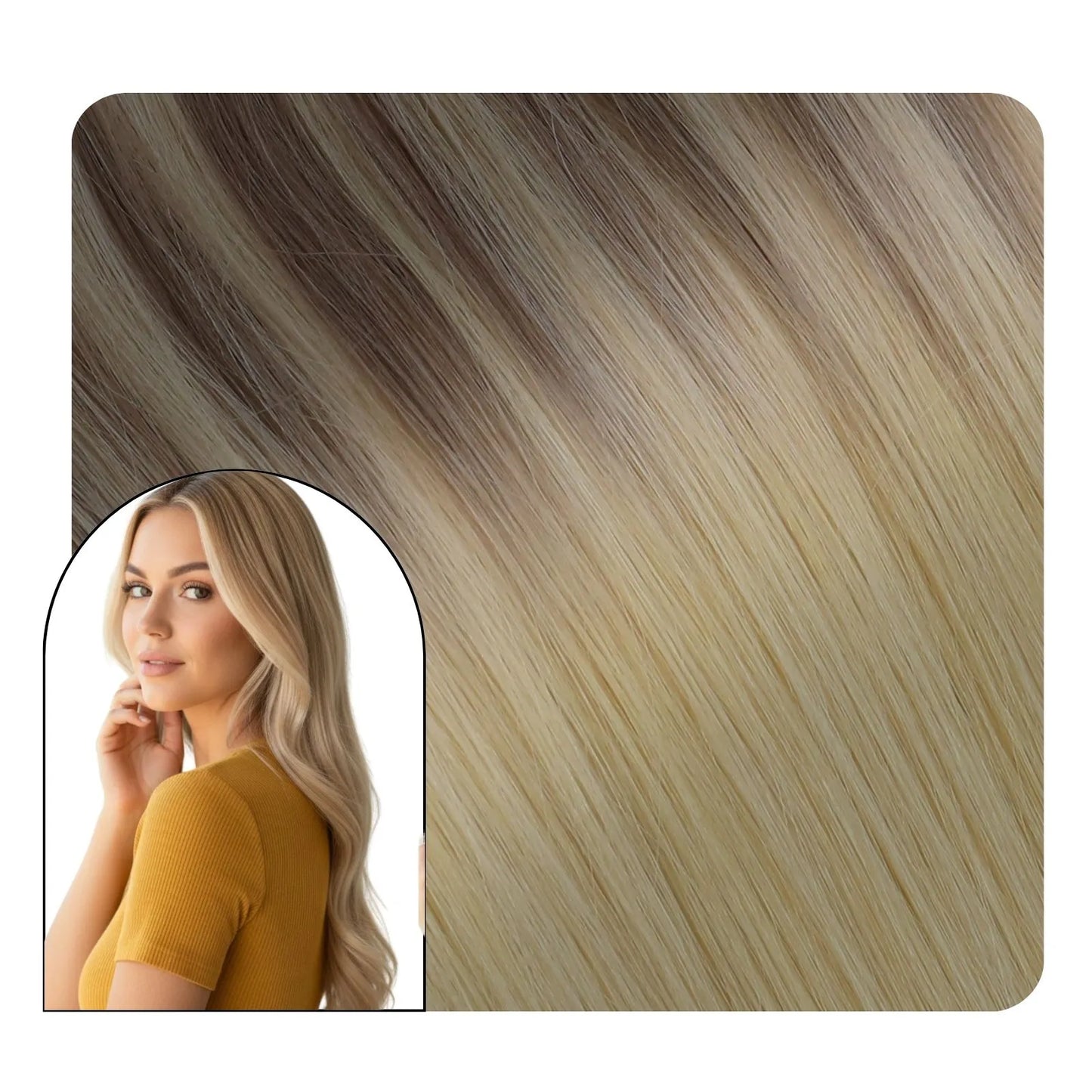 Non Pre‑Taped Tape In Hair Extensions Dirty Blonde Blend Virgin Hair