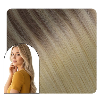 Non Pre‑Taped Tape In Hair Extensions Dirty Blonde Blend Virgin Hair