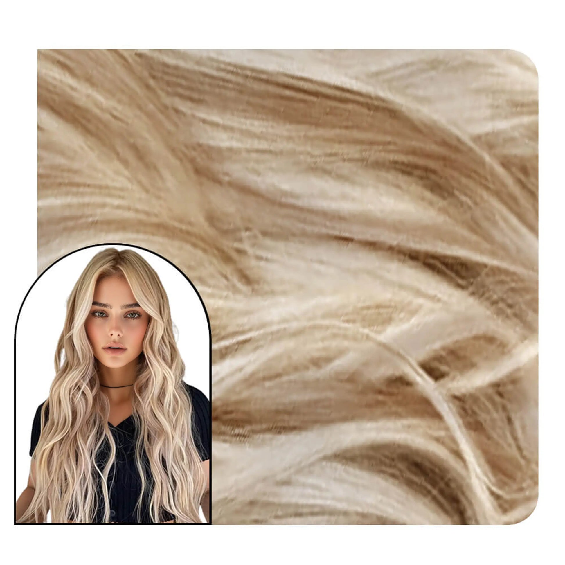 Body Wavy Inject Tape in Extensions Ash Blonde Highlighted Bleach Blonde
