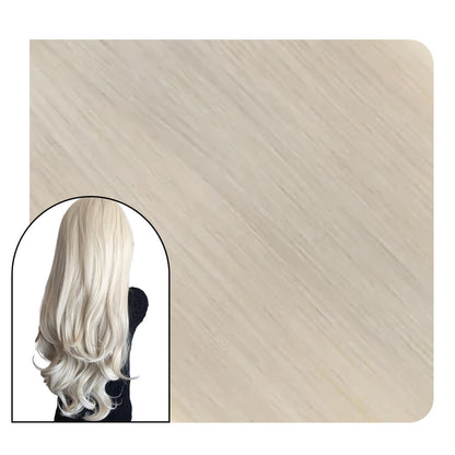 Clip on Hair Extensions #60 Platinum Blonde Hair Extensions