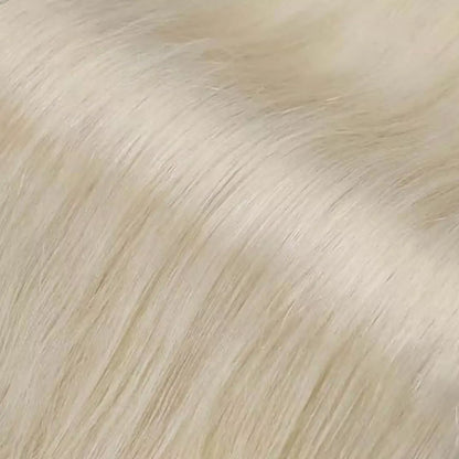 PU injection clip in hair extensions platinum blonde #60