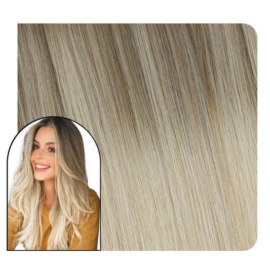 Blonde Clip in Double Weft Hair Extensions