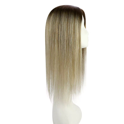 hair topper human hair brown