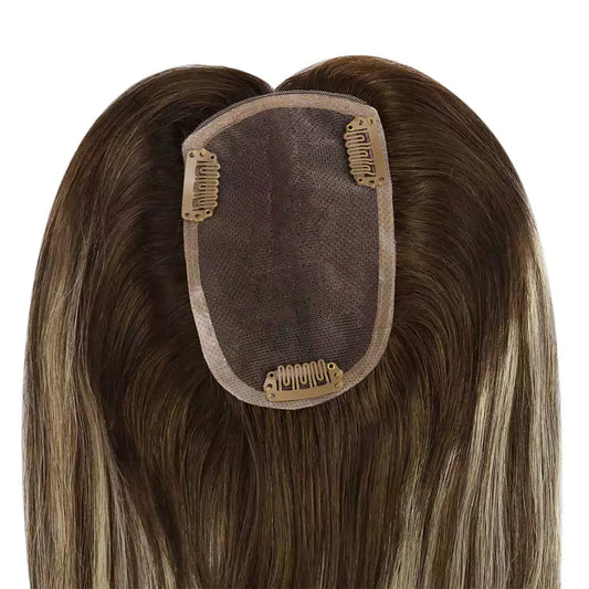 remy hair topper balayage color
