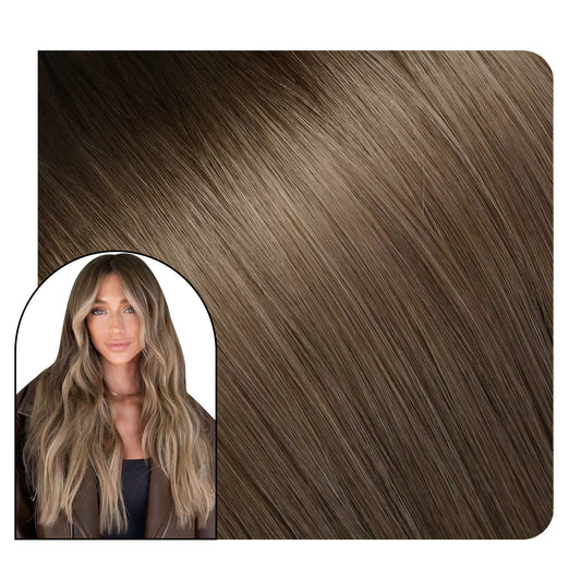 Full cuticle Genius Weft Extensions Sew in Weave Brown Blonde #R2/DXB/18