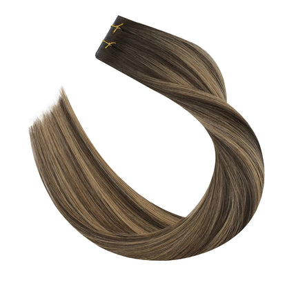 butterfly weft human hair extensions seamless weft hair extensions brown for thin hair