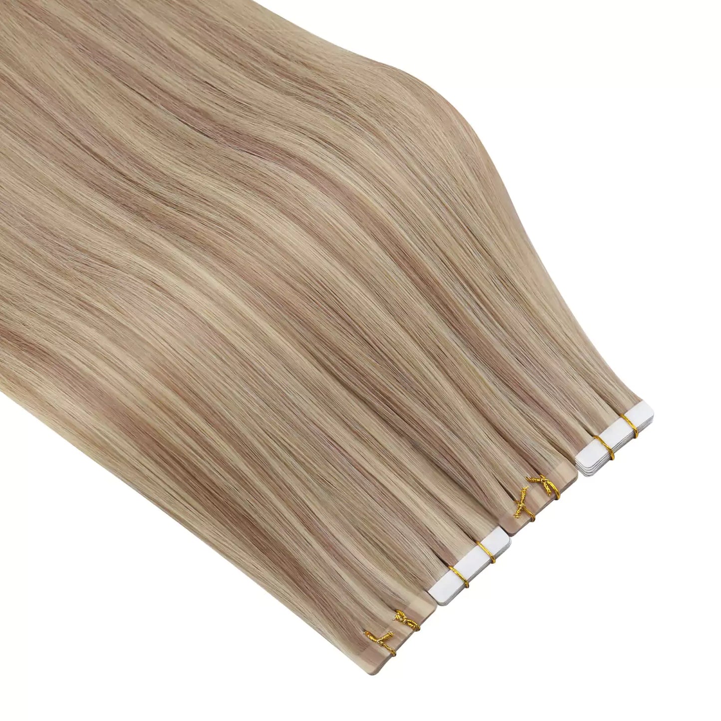 Piano Color Ash Blonde with Bleach Blonde Tape in Hair Extensions