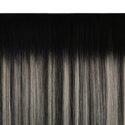 Hole Weft Extensions Black with Silver