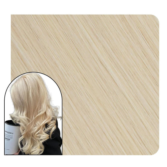 [Virgin+] Invisible Seamless Injection Tape Hair Extensions Whitest Blonde #1000
