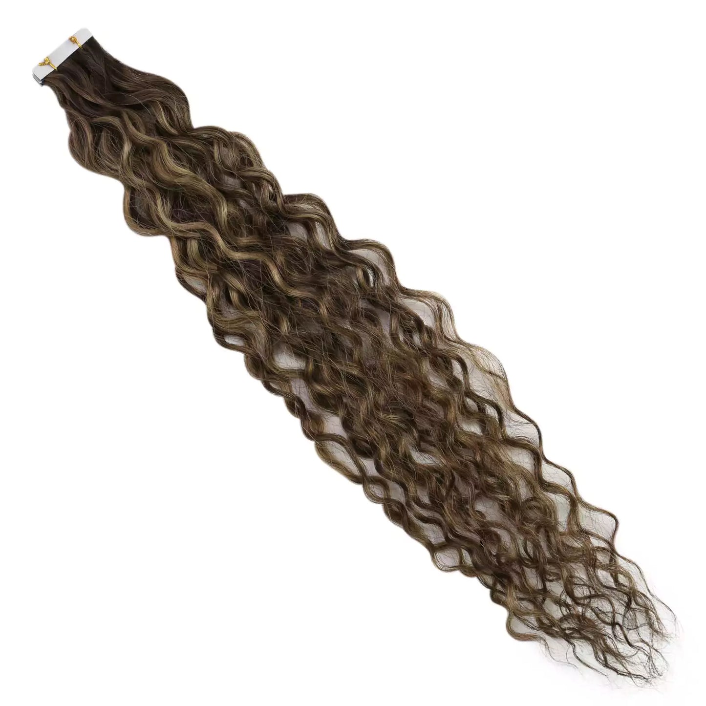 curly injection tape in hair professional hair extensions balayage brown hair extensions