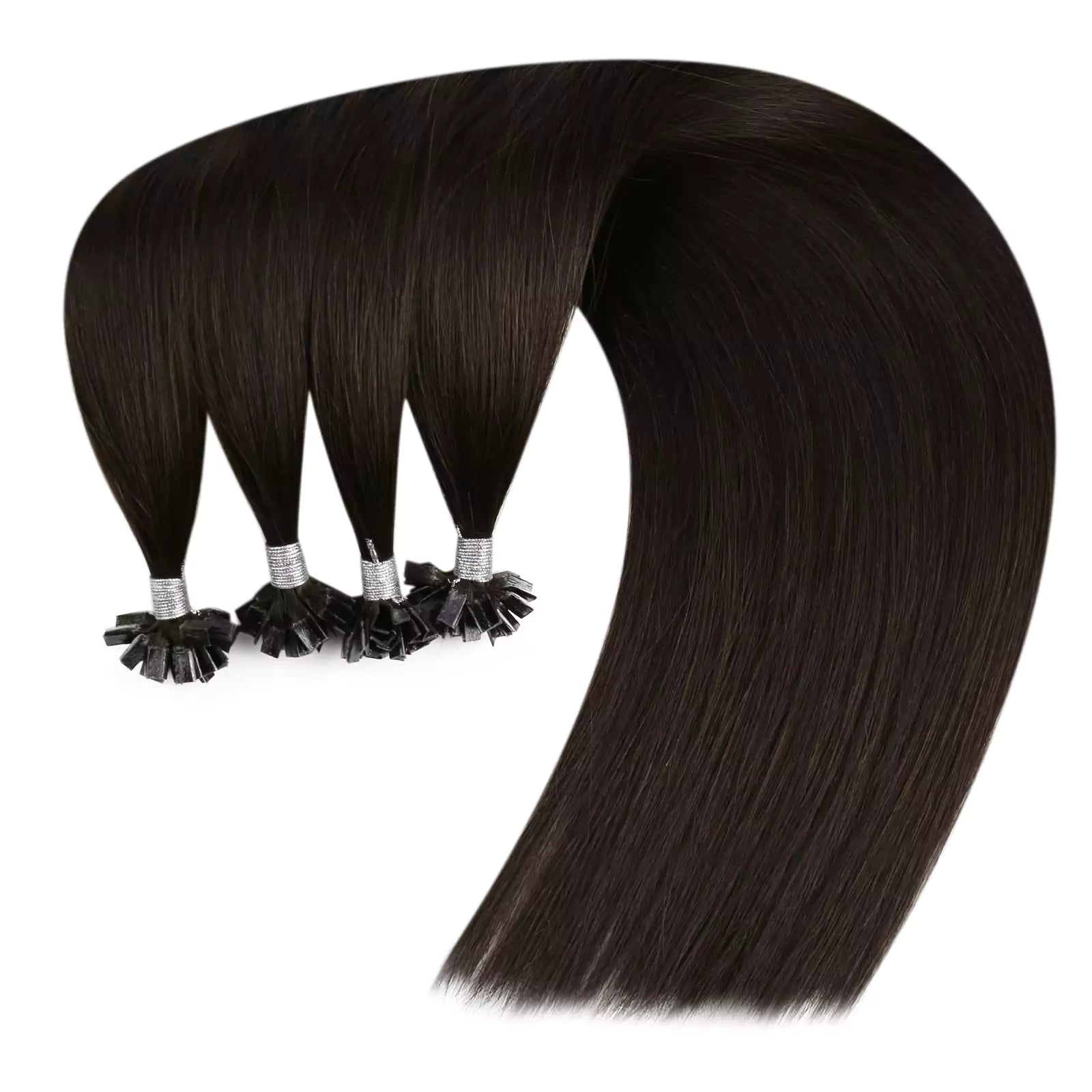 dark brown color v tip wholesale virgin hair extensions k tip