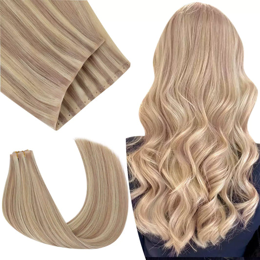 Pu Skin Weft With Holes Injection Hair Extensions Highlight P18/613