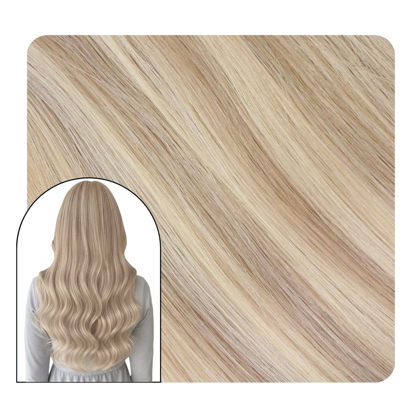 flat pu hole weft hair extensions virgin butterfly weft hair blonde for women