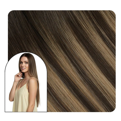 butterfly hair extensions real weft human hair extensions balayage brown