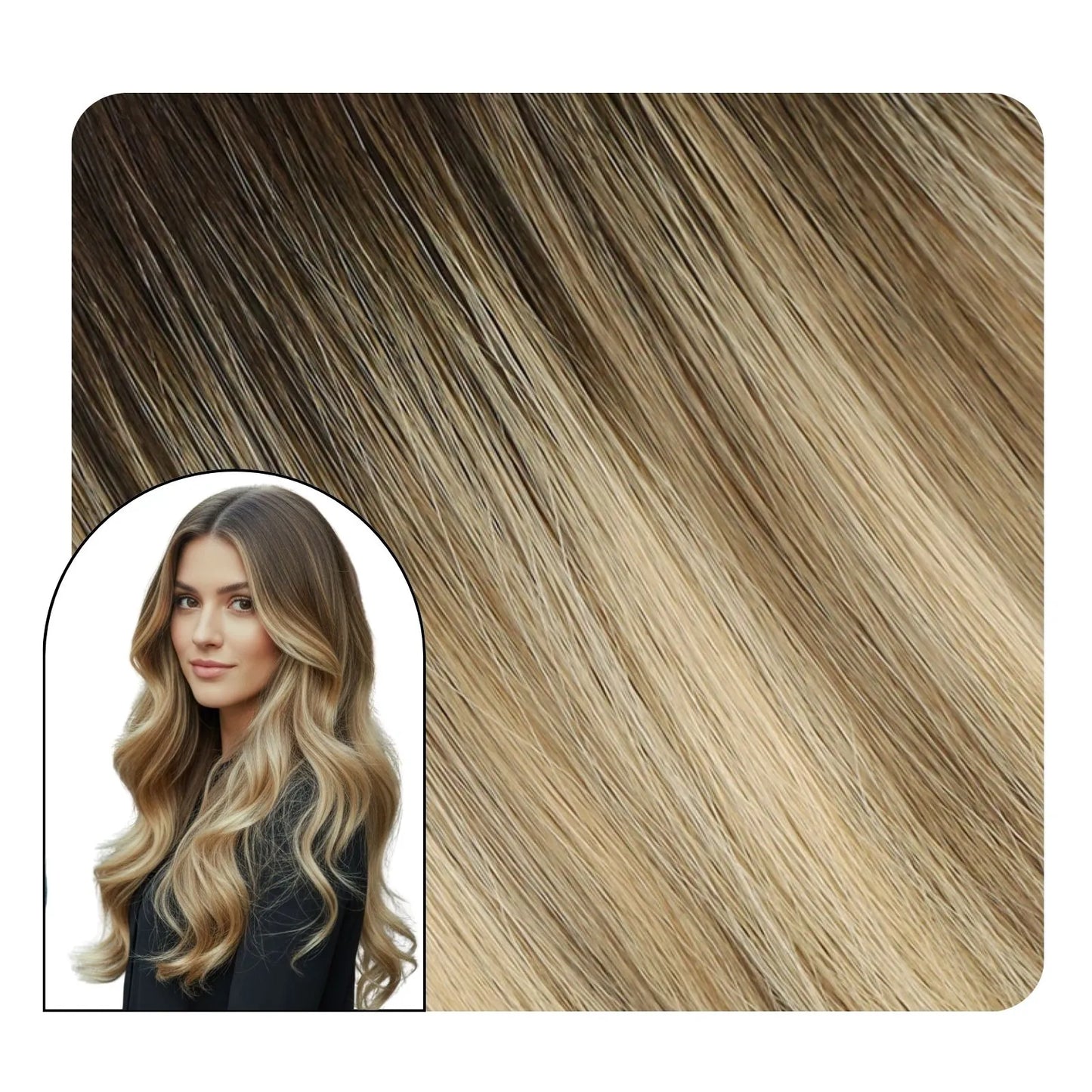 butterfly hair extensions real weft human hair extensions balayage brown with blonde