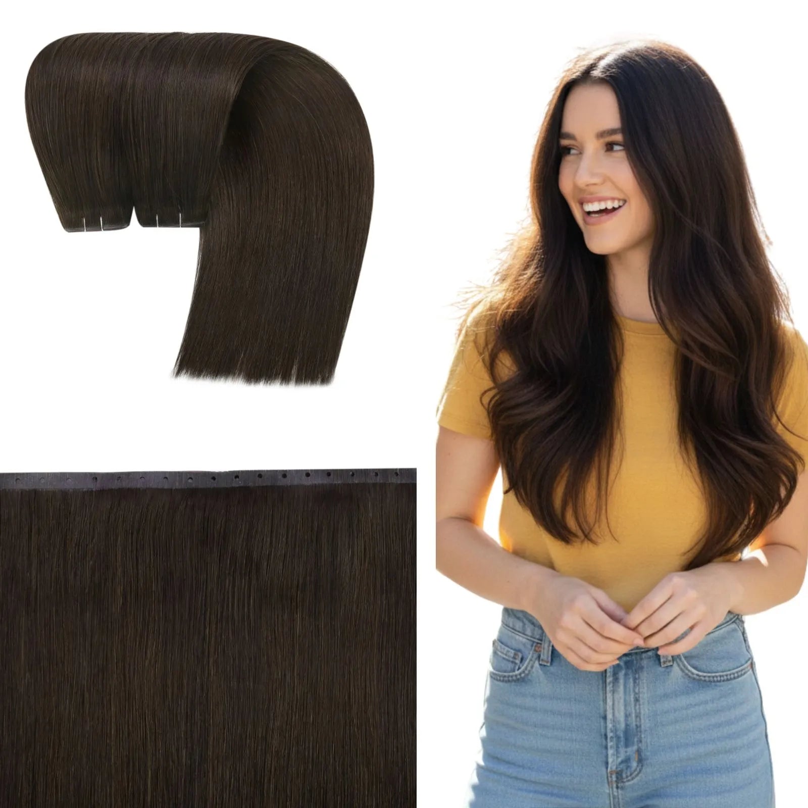 butterfly weft hair extensions brown hair for women