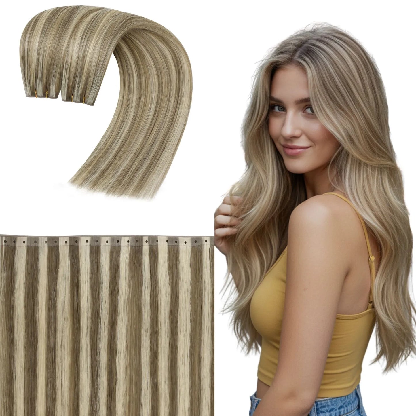 seamless weft hair extensions butterfly weft human hair extensions