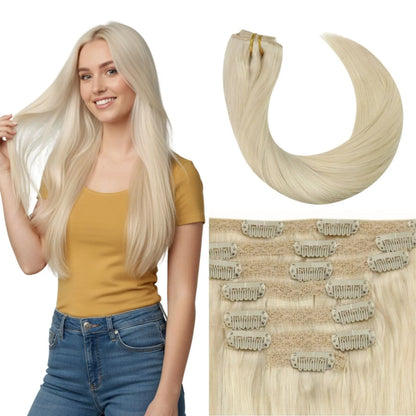 blonde human hair extensions clip ins