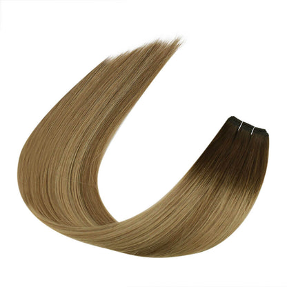 [Virgin Hair] Sew in Hair Bundles Balayage Brown with Blonde #3/8/22