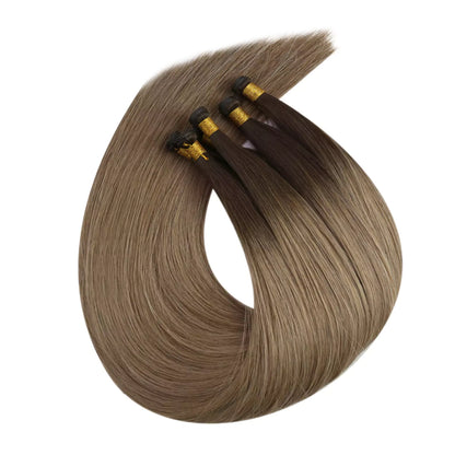 invisible hybrid weft virgin hair weft wholesale balayage color