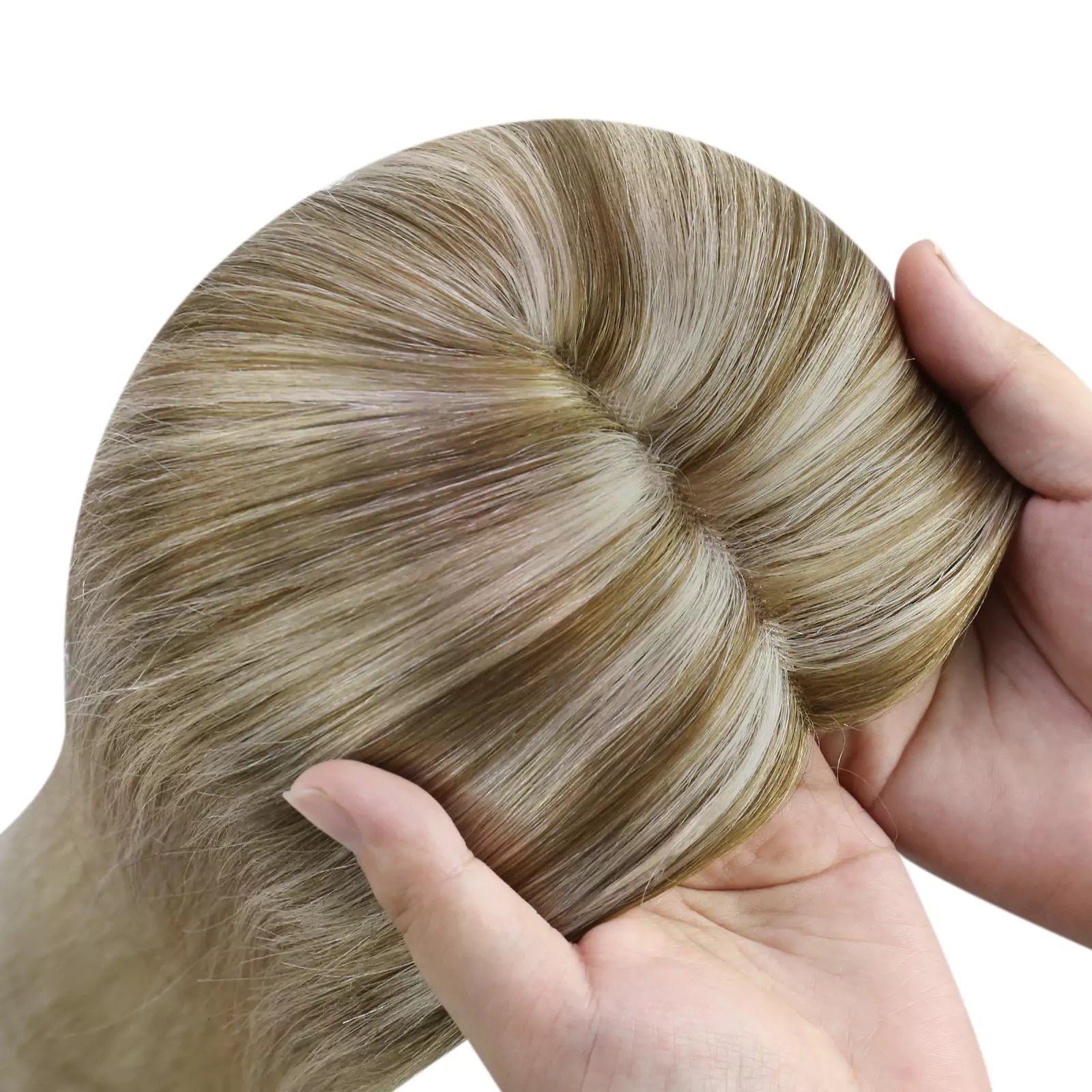 hair toppers clip on highlight blonde