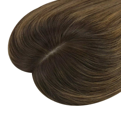 darkbrownwithhighlightvirginhumanhairtopper