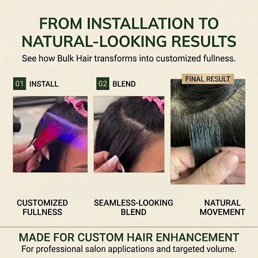 V-Light Bulk Hair Extensions bulk human hair