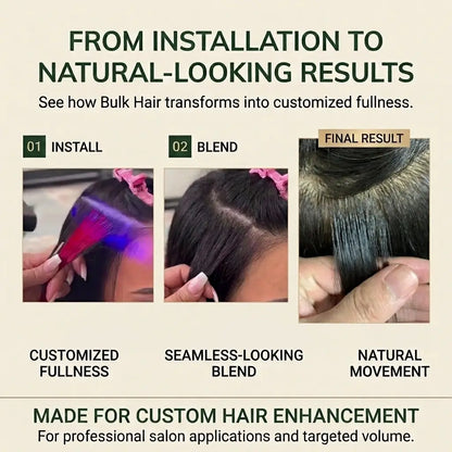 V-Light Bulk Hair Extensions bulk human hair