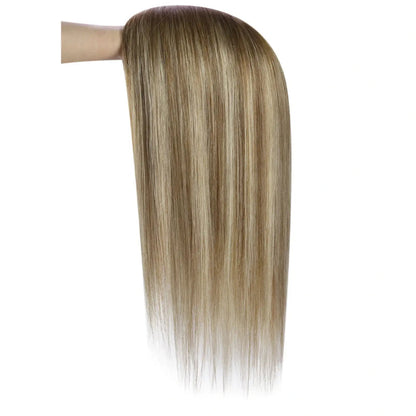 Balayage Hair Extensions Crown Human Hair hair toppers for women's thinning hair