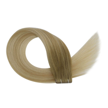 [Pre-sale][Virgin+] Seamless Injected Tape in Extensions Light Brown With Blonde #8/27/60