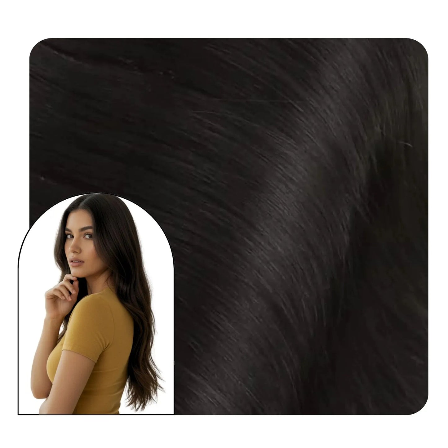 human hair seamless clip in hair extensions natural color