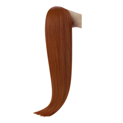 invisible seamless injection tape in hair extensions copper color