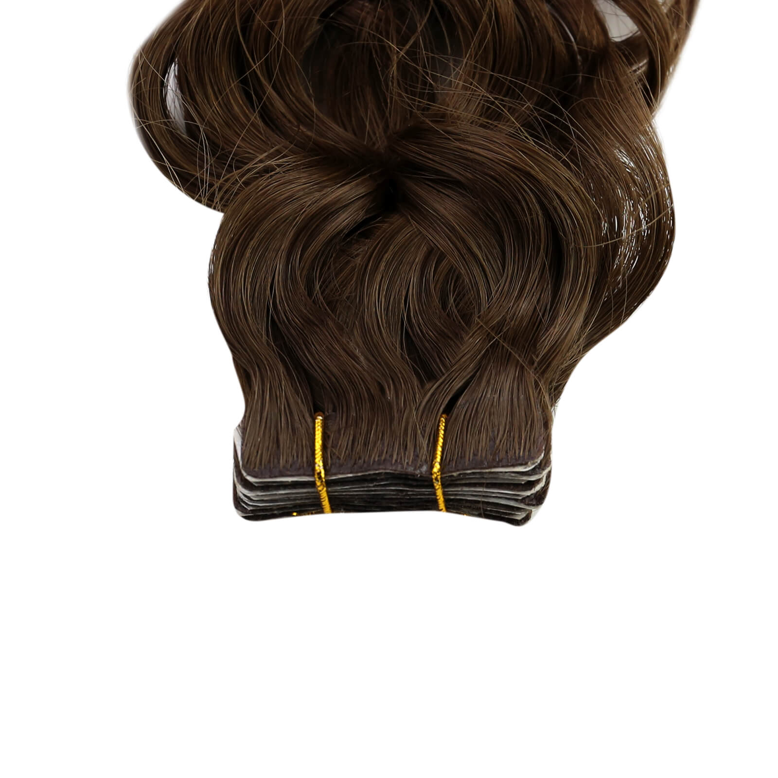 professional hair extensions invisible tape in hair dark brown color