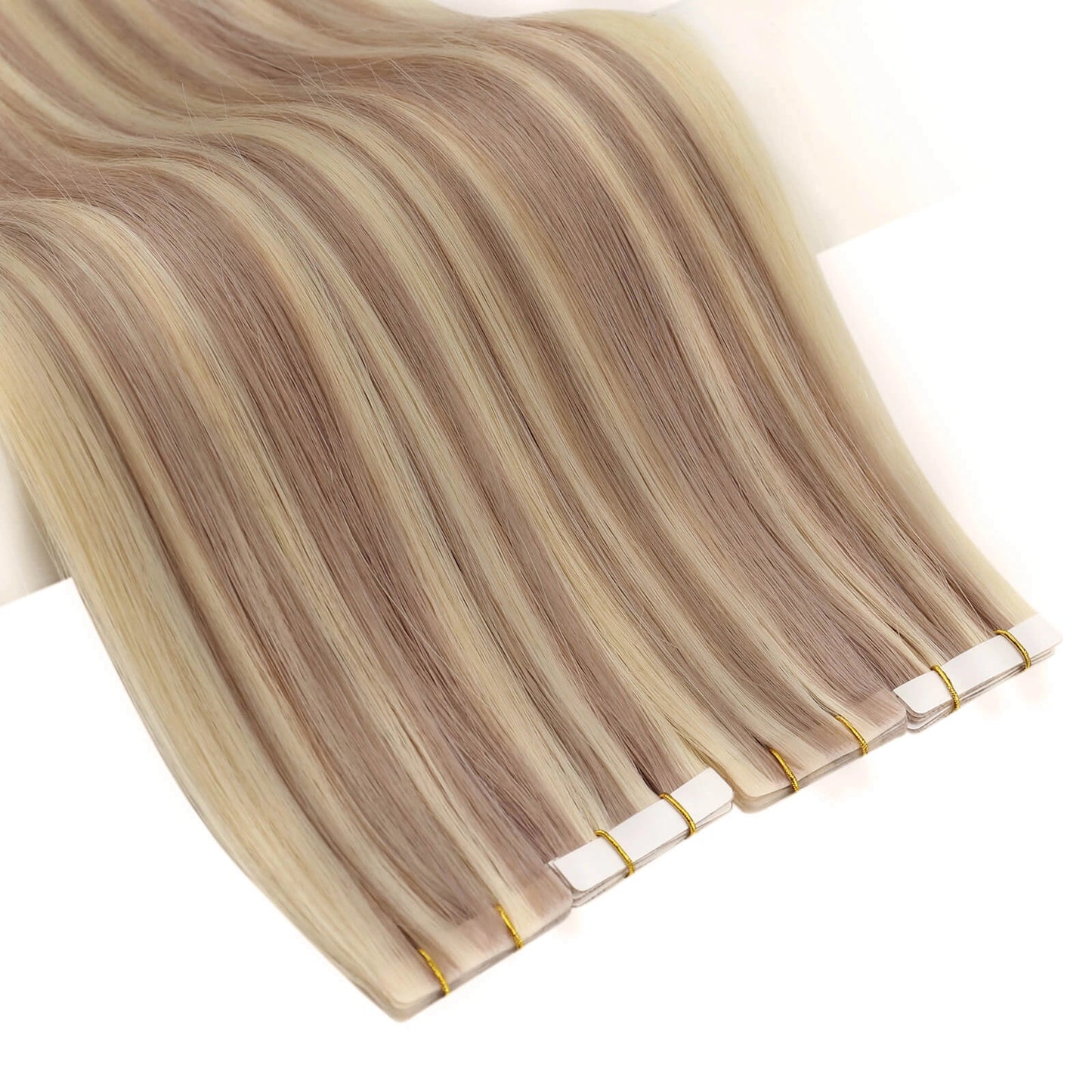 injection tape in hair extensions highlight